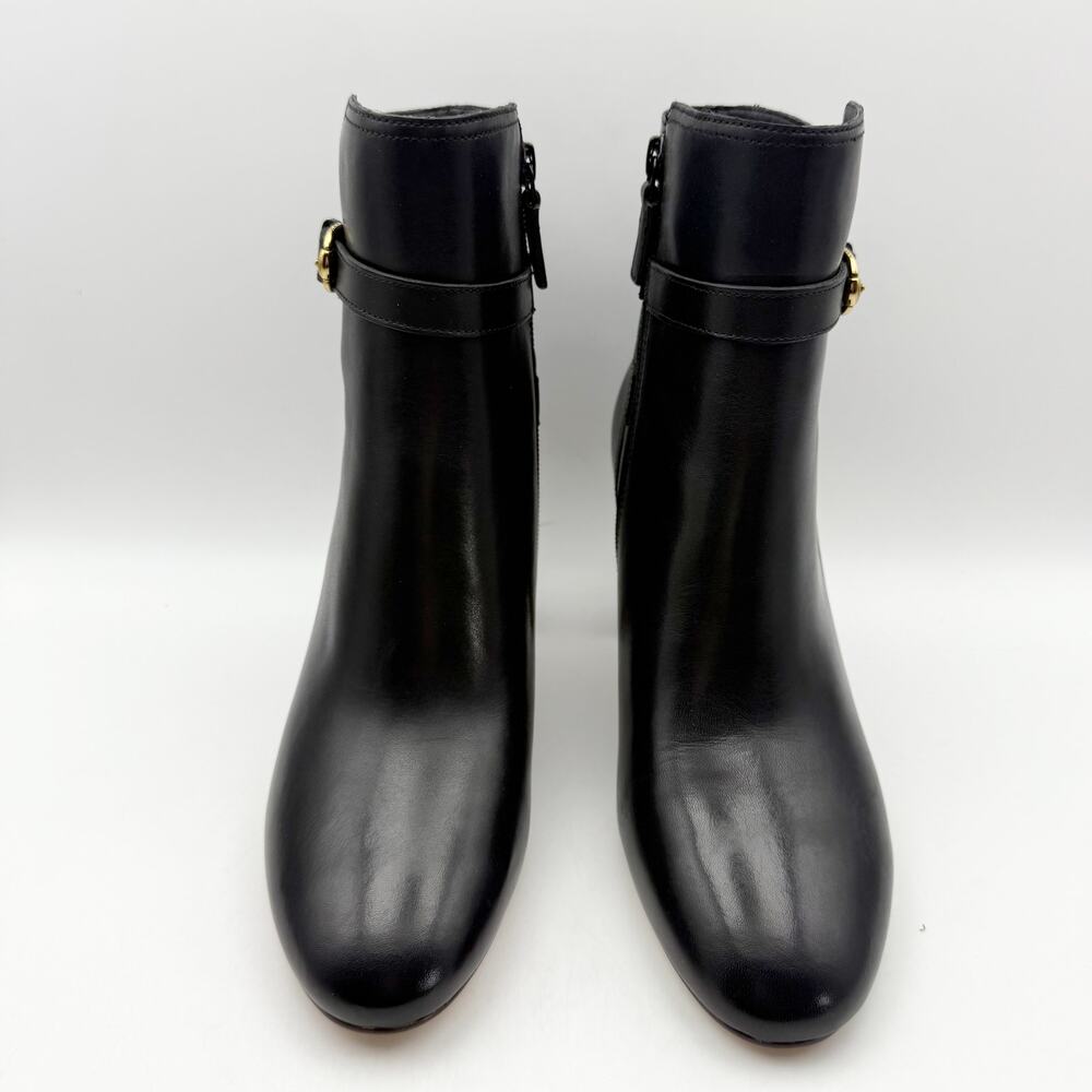 Cole Haan Womens Glendale Jodhpur Heel Ankle Booties US 9 B Black Leather NIB - Picture 7 of 13